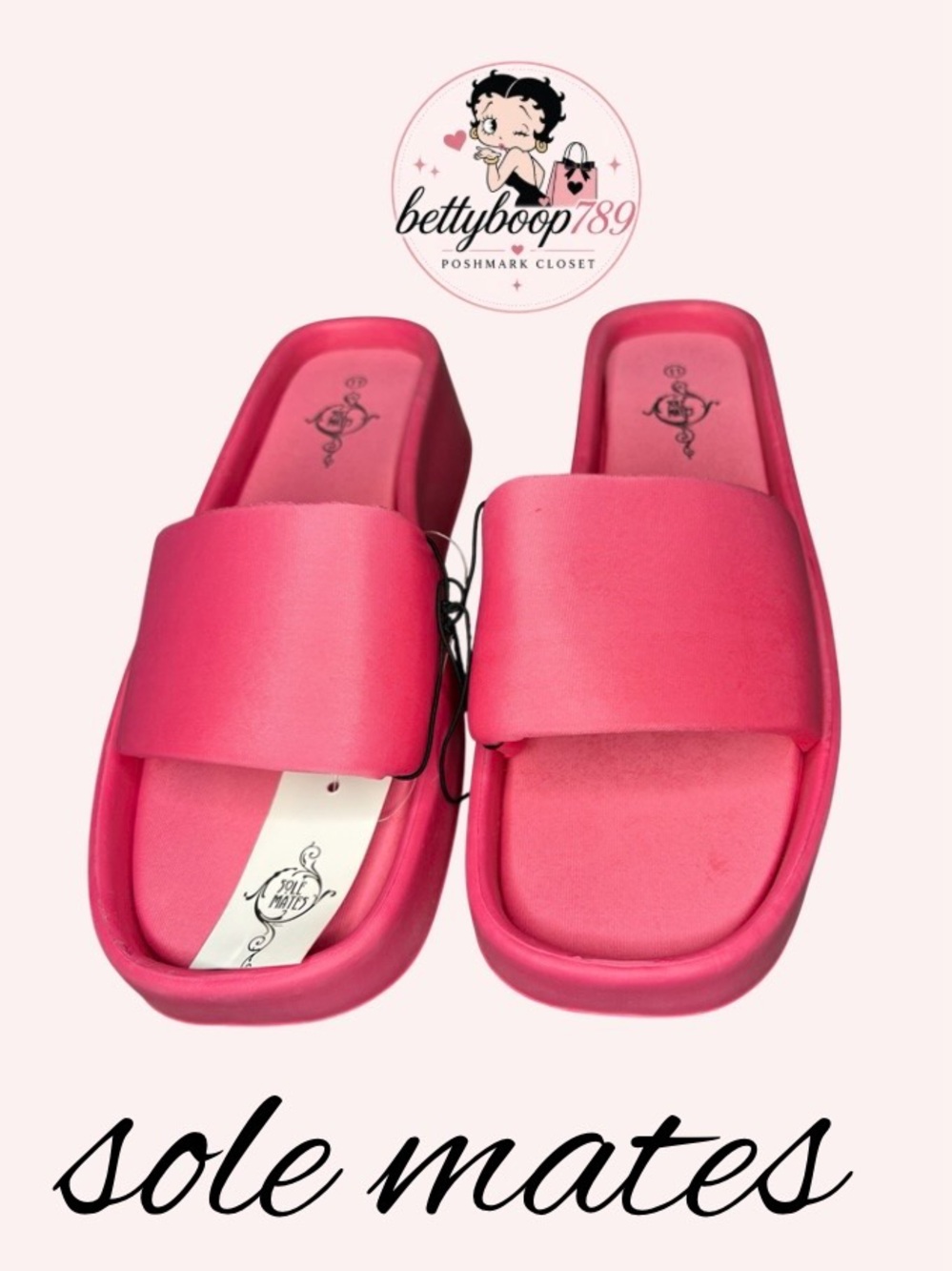 NWT Women's Hot Pink Slide Sandals